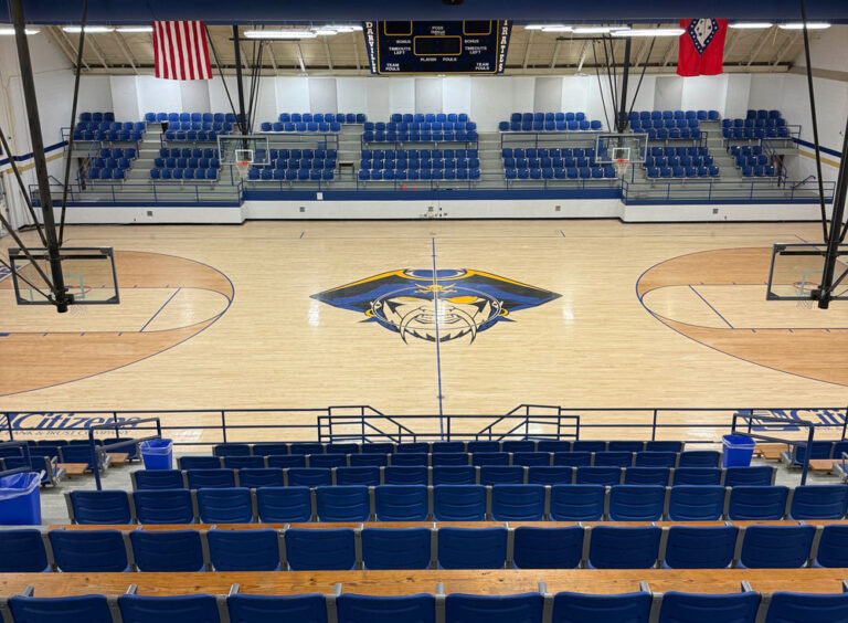 Cedarville Arkansas Pirates basketball court refurbish