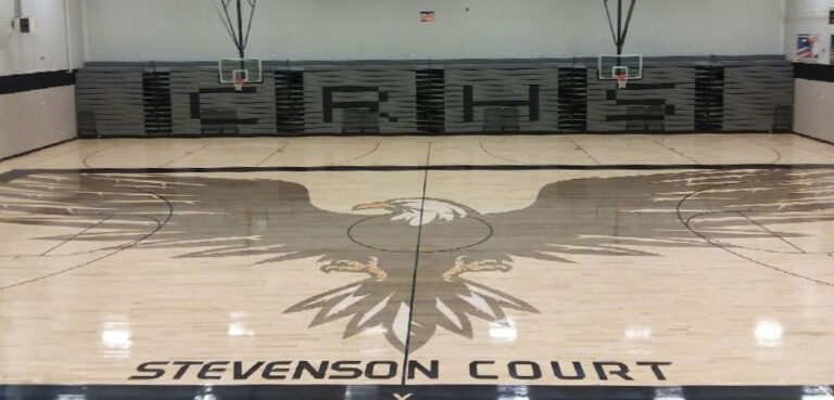 Cossatot River High School Basketball court in Cove, Arkansas