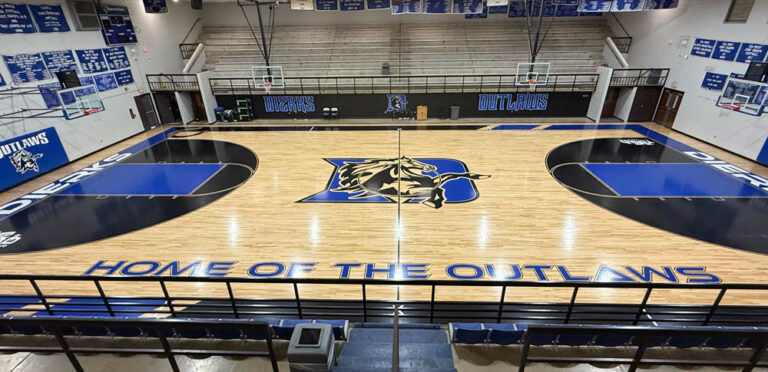 Dierks High School, Arkansas basketball court refurbish