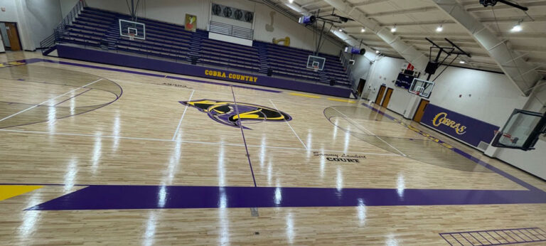 Fountain Lake Cobras gym floor refurbish