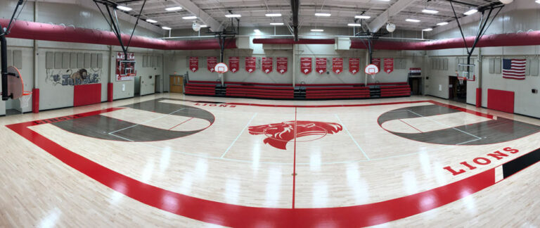 Lingle Middle School basketball court refurbish