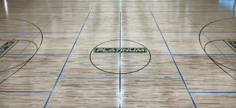 Platinum Trailer Group basketball court