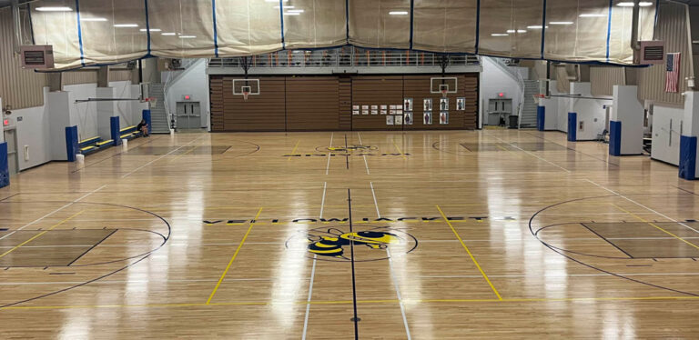 Wynne Yellowjackets basketball floor